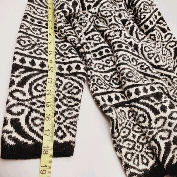 Mascara Womens Sweater Size Large Wool Rabbit Hair Blend Black And White - Picture 6 of 7